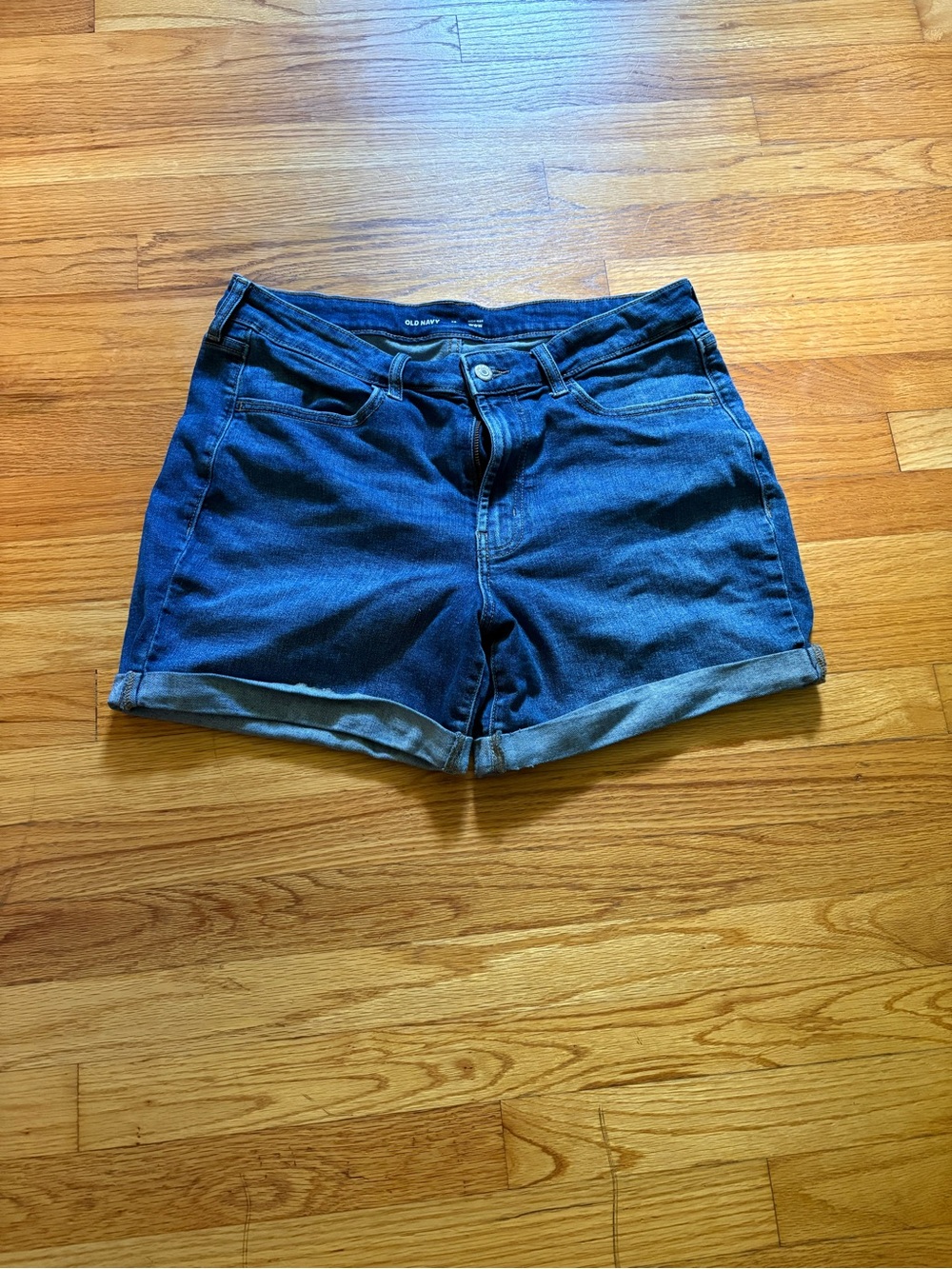 Old Navy Navy “Wow” Blue Rolled Cuff Denim Shorts